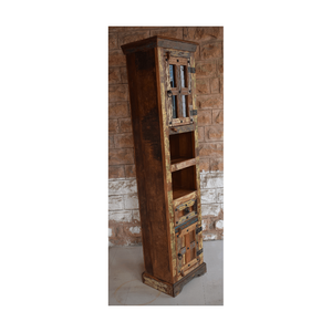 Gabinete de madera reciclada alto de diseño personalizado respetuoso con el medio ambiente, almacenamiento de madera sostenible para dormitorio, apartamento al aire libre, sala de estar - Product Image 1