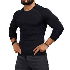 T-shirts de sport de course à pied d'été respirants sans couture à haute élasticité et à compression, à séchage rapide, manches courtes pour hommes - Product Image 6