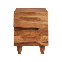 Meilleure table de chevet contemporaine en bois massif, 2 tiroirs, pliable, multifonctionnelle, appartement, salle de sport, chambre, salon, maison
