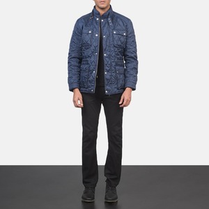 Parka d'hiver pour homme, veste d'hiver matelassée pour homme, veste d'hiver bleue pour homme - Product Image 4