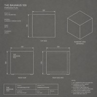 Boîte en papier rigide intelligente Bauhaus, emballage minimaliste géométrique en poudre de café recyclée, boîte cadeau