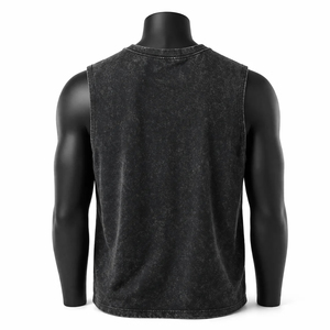 Camiseta Deportiva de Alta Calidad para Hombre, Camiseta sin Mangas Ajustada Informal con Tejido Acanalado - Product Image 2