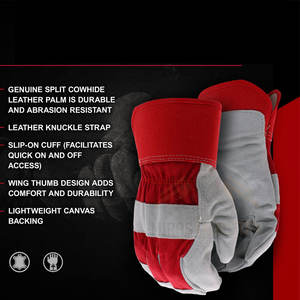 High Quality XL Size Leather Safety <b>Gloves</b> Unique Design Nylon Lining Anti-Heat Waterproof Anti-Cut Features-Latest Wholesale - Product Image 5