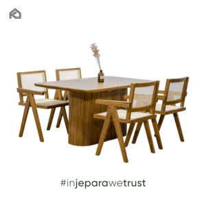 Juego de Mesa y Sillas de Madera Maciza Moderna para Restaurante, Hotel, Sala de Estar - Muebles Comerciales Duraderos - Product Image 2