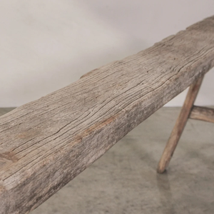 Banco de Madera de Mango Vintage para Dormitorio, Mueble Rústico de Madera con Superficie Pulida y Sin Almacenamiento - Product Image 3