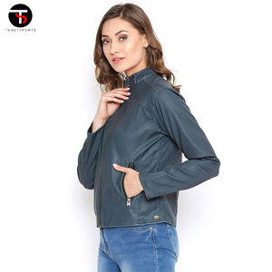 2025 vente en gros dames en cuir PU veste longue coton manteau avec tissu pour vêtements d'hiver dernière conception veste polaire pour les femmes - Product Image 4