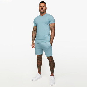 Ensemble 2 pièces unisexe personnalisé High Street Style respirant 100% coton imprimé à manches courtes t-shirt été hommes logo imprimé - Product Image 1
