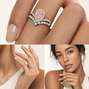 แหวนเพชรชมพูทรงแอชลีย์เพียร์คัท - Product Image 4