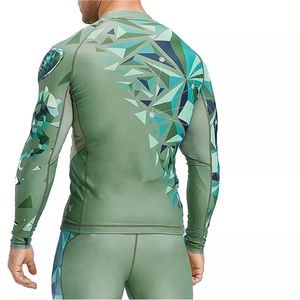 Chemise de compression à manches longues MMA Rash Guard pour homme avec protection UPF50 + respirante et séchage rapide pour la boxe MMA BJJ - Product Image 5