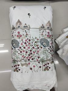 Tela de Bordado de Satén Malai Suave Más Vendida, de Peso Medio, para Vestidos Tradicionales, Ropa Festiva y Proyectos de Moda - Product Image 5