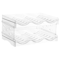 Étagère de rangement pliable multifonctionnelle pour la maison, nouvelle en PET transparent, pour verres à vin rouge et à eau, empilable, double niveau, durable, pour boissons