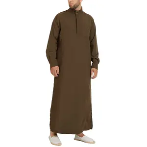 Túnica Larga Transpirable para Hombre, Estilo Thobe de Oriente Medio, para Oración y Uso Casual, Túnica Musulmana para Hombre - Product Image 2