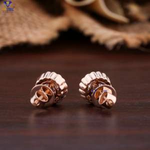 ต่างหูเพชรเม็ดกลมสีโรสโกลด์1.71 TDW สำหรับใส่ในงานปาร์ตี้ต่างหูสี EF-VS เป็นของขวัญสำหรับเธอ - Product Image 3