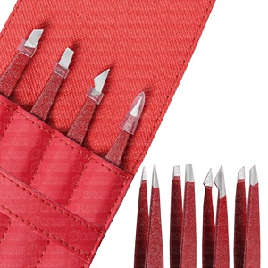 แหนบคิ้วสีที่มีความแม่นยำทำจากเหล็กอุปกรณ์เสริมความงามตามสั่ง - Product Image 4