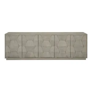 Console multimédia moderne - Bois gris texturé avec design contemporain - Product Image 1