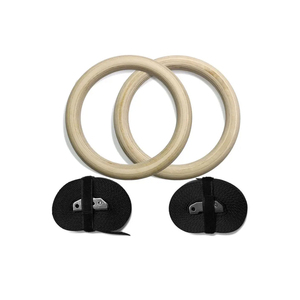 La meilleure qualité d'anneaux de gymnastique en bois de forme physique fonctionnent des accessoires de gymnastique à un prix raisonnable - Product Image 4