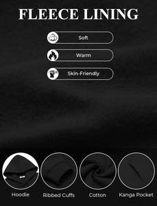 Sweat à capuche d'hiver pour hommes 400 GSM Heavyweight Broderie personnalisée 100% Pull en polaire de coton Style Streetwear urbain Coupe ample surdimensionnée - Product Image 2