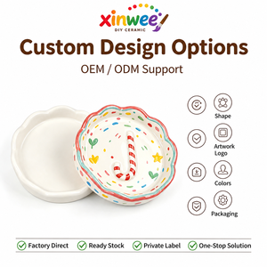 Kit de peinture sur assiette en céramique pour enfants, ensemble d'artisanat floral arc-en-ciel DIY, activité artistique éducative, cadeau d'anniversaire pour les filles créatives - Product Image 5