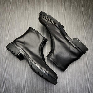 Chaussures mocassins en cuir de veau avec détails cousus à la main et soutien de la voûte plantaire, chaussures de ville pour hommes - Product Image 3