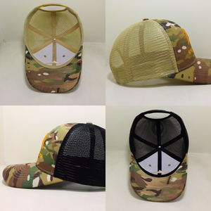 Chapeaux de camionneur en maille avec logo de broderie 3D personnalisée OEM/ODM Casquettes Snapback structurées à 6 panneaux Casquettes Hip Hop Casquettes de chasse Camo Chapeaux en maille - Product Image 2