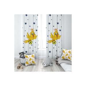 Giallo canarino, blu Navy, giallo, bianco, tessuto importato, camera dei bambini, Baby Room sfondo tenda-1 fascia