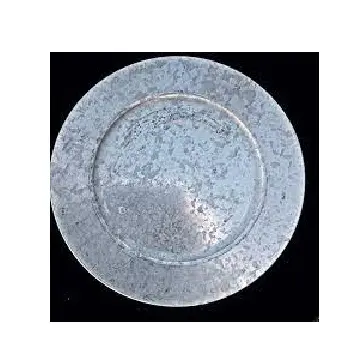 Top Selling Metal Charger Plates Galvanized Indian Handcrafted Round Shape Metal Charger Plates