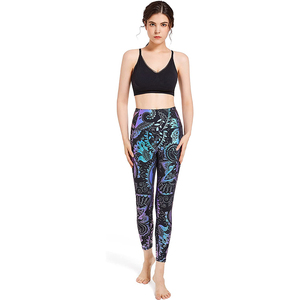 Leggings Offre Spéciale Sublimation Design Taille Haute Polyester Gym Yoga Leggings/Femmes Activewear Pantalon/Casual Leggy - Product Image 5