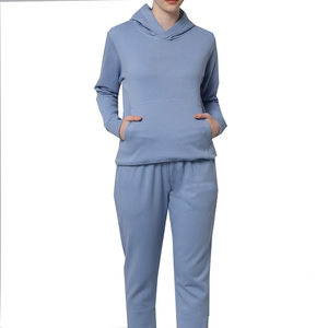 Chándal personalizado chándal 2 piezas color personalizado pista en blanco mujeres Jogging chándal pantalones de chándal y Sudadera con capucha conjuntos mujeres - Product Image 1