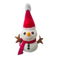 Service OEM 2024, jouets confortables, mignons, doux, blanches, de style maison de bonhomme de neige de Noël, en peluche, 30 cm, rembourrés en coton PP, décoration pour enfants