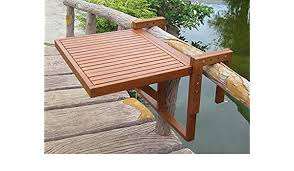 Table de balcon en Acacia 600x400 avec cadre en acier décoration de balcon - Product Image 4