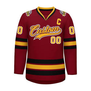 Maillots de hockey personnalisables grande taille, ensemble imprimé personnalisé avec nom d'équipe, numéro, logo, service OEM disponible, 100% polyester - Product Image 3