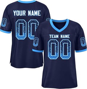 Maillots de football américain sublimés Logo de l'équipe personnalisée Numéros de nom Tissu en maille de polyester Uniformes de sport OEM à séchage rapide - Product Image 2