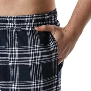 กางเกงนอนผ้าแคนวาสเนื้อนุ่มคุณภาพส่งออก น้ำหนักเบา สวมใส่สบาย มีเชือกผูกเอว ผ้าฟลานเนลเนื้อนุ่มสำหรับผู้ชาย - Product Image 3