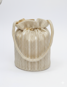 Luxury Handmade Beaded Potli <b>Bag</b> for Bridal <b>Wedding</b>-Summer Portable Fashion Evening <b>Clutch</b> Party Handbag Premium Polyester - Product Image 5