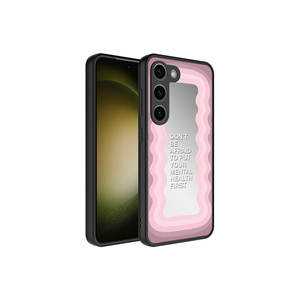 Luxury <b>Mirror</b> Patterned for Samsung for Galaxy S23 Phone Case Glossy Finish Plastic Back <b>Cover</b> Camera Protection Model A55 - Product Image 1