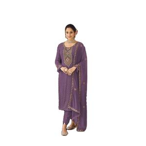 Traje Salwar de diseño indio paquistaní para mujer, colección exclusiva con bordado, Georgette, disponible a precio asequible - Product Image 1