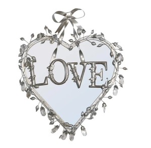Hermoso espejo de pared en forma de corazón para el hogar Hotel boda elegante espejo decorativo para dormitorio sala de estar uso montado en la pared - Product Image 1