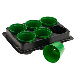 Conteneur de production en plastique TG71424 pour semis, plateau de pépinière avec trou de drainage, forme rectangulaire, 6 unités + palette - Product Image 6