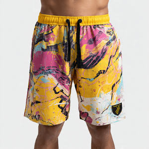 Streetwear extérieur Sublimation Sweat Shorts Hommes Jogging Fitness Wear Imprimé Polaire Shorts Hommes - Product Image 4