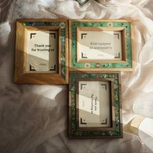 Natural finish wood resin <b>photo</b> <b>frame</b> brings artistic flair to living spaces modern home decor statement accent piece - Product Image 4