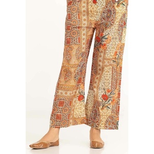 Pantalones Palazzo de Satén 100% Seda para Mujer, Pierna Ancha, Antiarrugas, Cintura Alta, Transpirables, con Decoración Estampada - Product Image 3