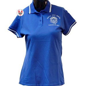 Polos personalizados Zeta Phi Beta de buena calidad al por mayor con logotipo bordado personalizado, polos de fraternidad y hermandad - Product Image 4