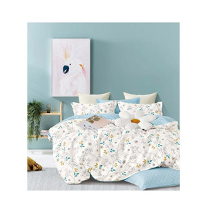 Ensembles de draps de lit blancs au design Unique, drap de lit à 200 fils, tissu en coton, drap de lit à bas prix avec rideaux et oreiller - Product Image 6