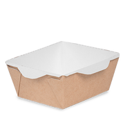 Contenitore per alimenti in carta kraft OSQ OpSalad 450 di alta qualità, versatile, per asporto, con logo personalizzato, ciotola per insalata con coperchio trasparente