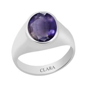 Anillo con Incrustaciones de Iolita Natural Certificada - Uso Diario - Product Image 1