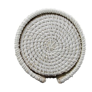 Tea Cup <b>Coasters</b> <b>Set</b> of for Dining Table With Stand Wood Insulated Heat Woven <b>Placemats</b> Rattan <b>Coaster</b> Eco Friendly - Product Image 4