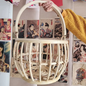 ตะกร้าหวายสานใส่ของสำหรับใส่ขนมผลไม้ใช้จัดระเบียบในครัว - Product Image 1