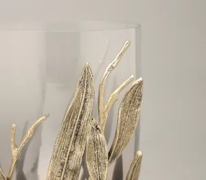 Uniqui Gold <b>Candle</b> Pillar Holder Elegant Christmas Home Decoration for <b>Candle</b>-Lit <b>Dinners</b> and Events - Product Image 3