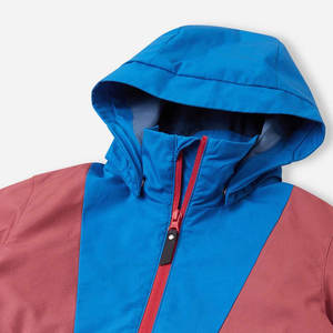 Chaqueta cortavientos de color de contraste para uso al aire libre, chaqueta de invierno con cuello con capucha, chaqueta cortavientos de talla grande - Product Image 3