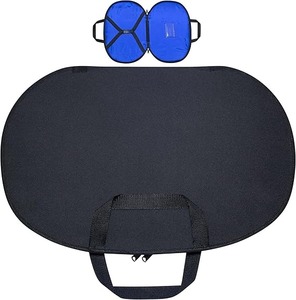 Masonic Chain Collar Case <b>Black</b> with Blue lining soft padded, Freemason Carrying Bag - Product Image 1